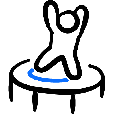 Family Outdoors Trampoline 2 Icon from Freehand Duotone Set