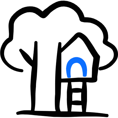 Family Outdoors Tree House Icon from Freehand Duotone Set
