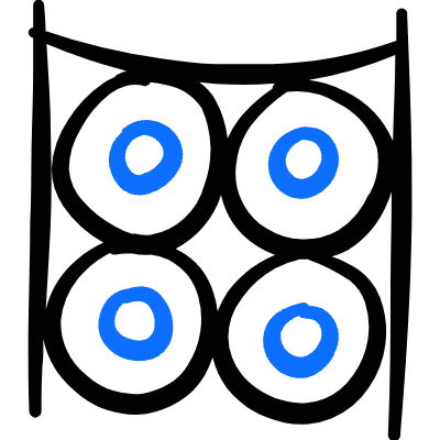 Family Outdoors Wheel Net Icon from Freehand Duotone Set
