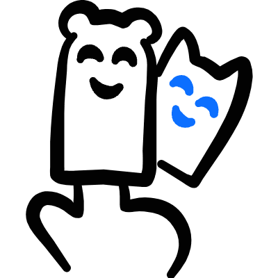 Toy Finger Puppet Icon from Freehand Duotone Set