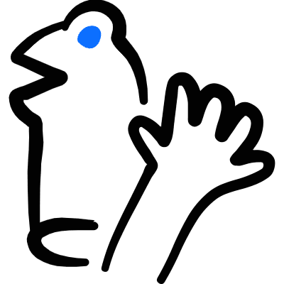 Toy Hand Puppet Icon from Freehand Duotone Set