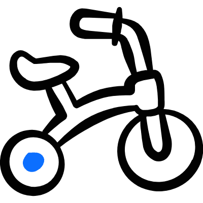 Toys Bicycle 1 Icon from Freehand Duotone Set
