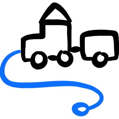 Toys Train Icon from Freehand Duotone Set