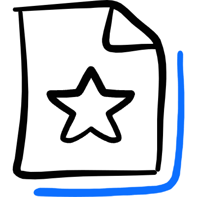 Common File Favorite Star Icon from Freehand Duotone Set