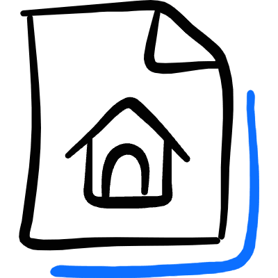 Common File Home Icon from Freehand Duotone Set