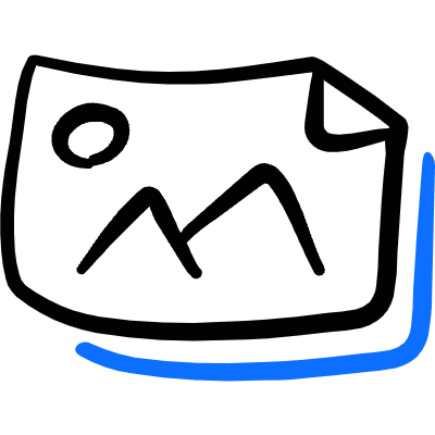 Common File Horizontal Image Icon from Freehand Duotone Set