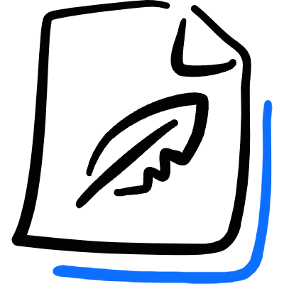 Common File Quill Icon from Freehand Duotone Set