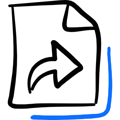 Common File Share Arrow Icon from Freehand Duotone Set