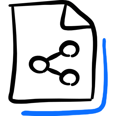 Common File Share Icon from Freehand Duotone Set