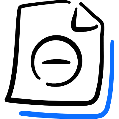 Common File Subtract Icon from Freehand Duotone Set