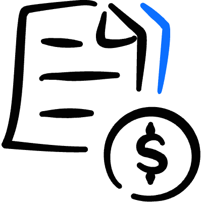 Common File Text Cash Icon from Freehand Duotone Set