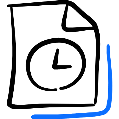 Common File Text Clock Icon from Freehand Duotone Set