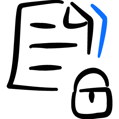 Common File Text Lock Icon from Freehand Duotone Set