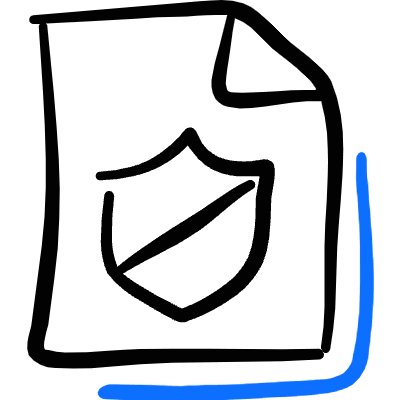 Common File Text Shield Icon from Freehand Duotone Set