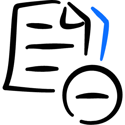 Common File Text Subtract Icon from Freehand Duotone Set