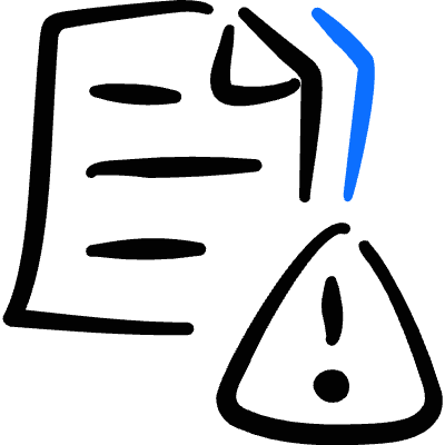 Common File Text Warning Icon from Freehand Duotone Set