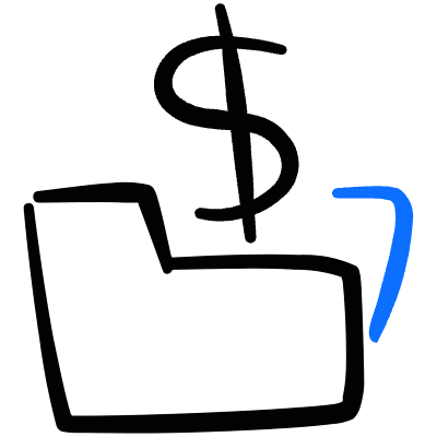 Folder Cash Icon from Freehand Duotone Set