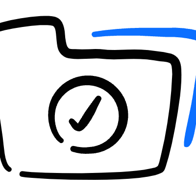 Folder Check Icon from Freehand Duotone Set