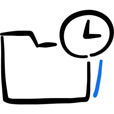 Folder Clock Icon from Freehand Duotone Set