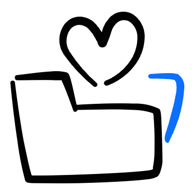 Folder Favorite Heart Icon from Freehand Duotone Set