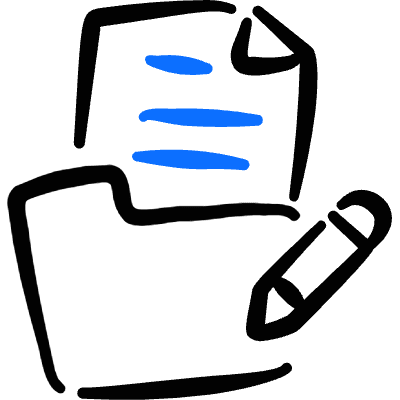 Folder Fiile Edit Icon from Freehand Duotone Set