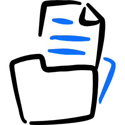Folder File Document Icon from Freehand Duotone Set