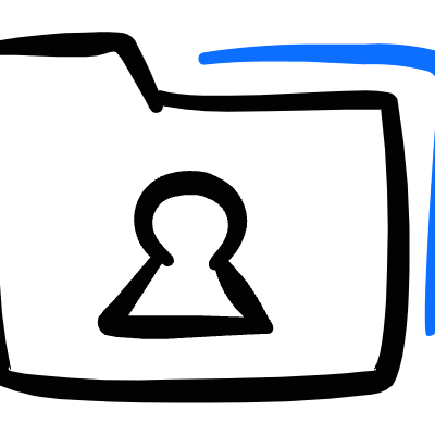 Folder Lock Icon from Freehand Duotone Set