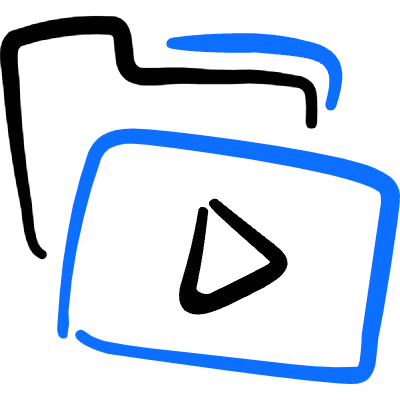 Folder Media Icon from Freehand Duotone Set