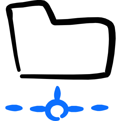 Folder Network Icon from Freehand Duotone Set