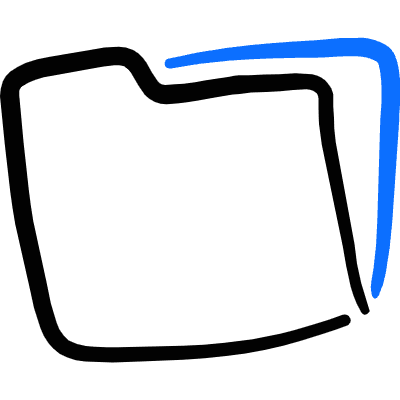 Folder Open Icon from Freehand Duotone Set