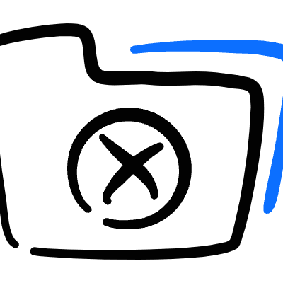 Folder Remove Icon from Freehand Duotone Set