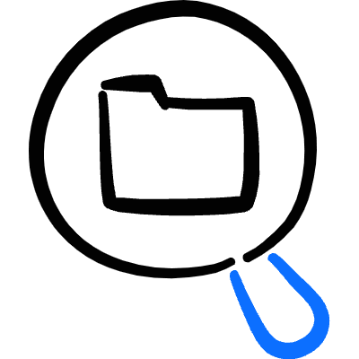 Folder Search 1 Icon from Freehand Duotone Set