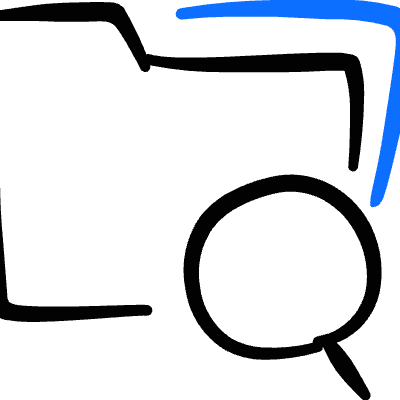 Folder Search Icon from Freehand Duotone Set