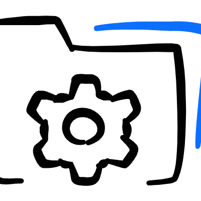 Folder Settings Icon from Freehand Duotone Set