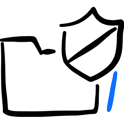 Folder Shield Icon from Freehand Duotone Set