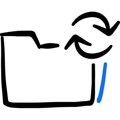 Folder Sync Icon from Freehand Duotone Set