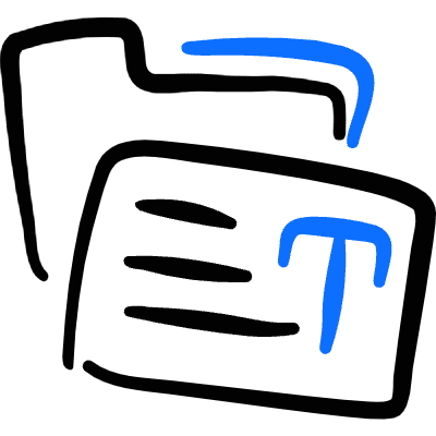 Folder Text Icon from Freehand Duotone Set