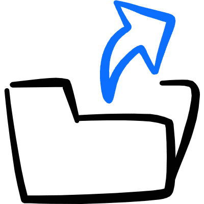 Folder Upload Icon from Freehand Duotone Set