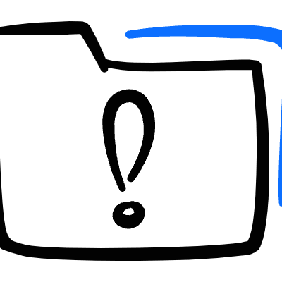 Folder Warning Icon from Freehand Duotone Set