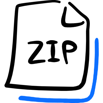 Zip File 1 Icon from Freehand Duotone Set