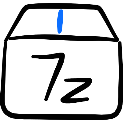 Zip File 7z Box Closed Icon from Freehand Duotone Set