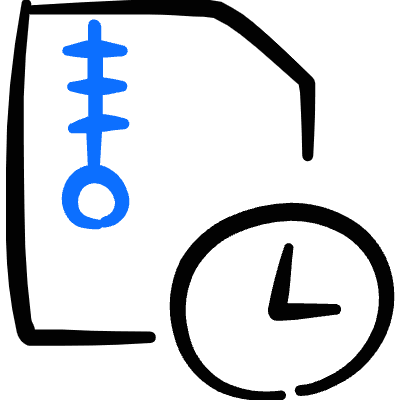 Zip File Clock Icon from Freehand Duotone Set