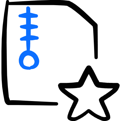 Zip File Favorite Star Icon from Freehand Duotone Set