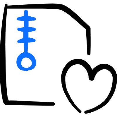 Zip File Heart Icon from Freehand Duotone Set