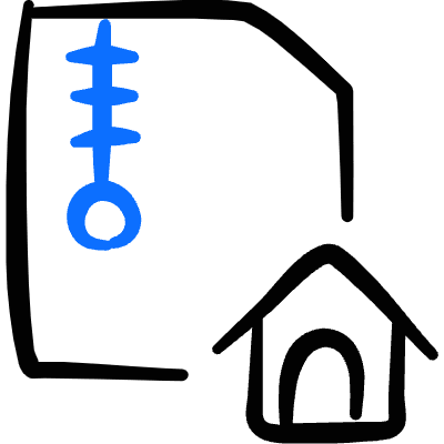 Zip File Home Icon from Freehand Duotone Set