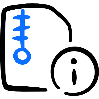 Zip File Information Icon from Freehand Duotone Set