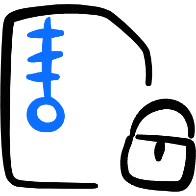 Zip File Lock Icon from Freehand Duotone Set