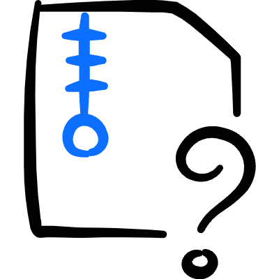 Zip File Question Icon from Freehand Duotone Set