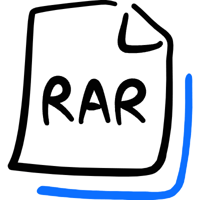 Zip File Rar Icon from Freehand Duotone Set