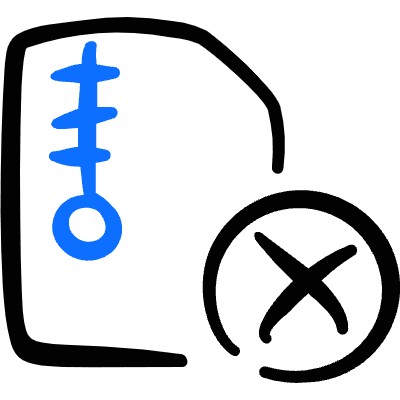 Zip File Remove Icon from Freehand Duotone Set